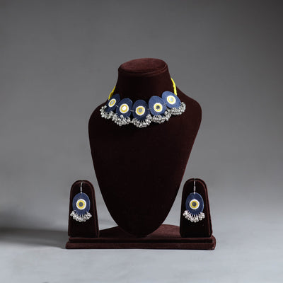 Blue - navratri special! Fabart german silver mirror work