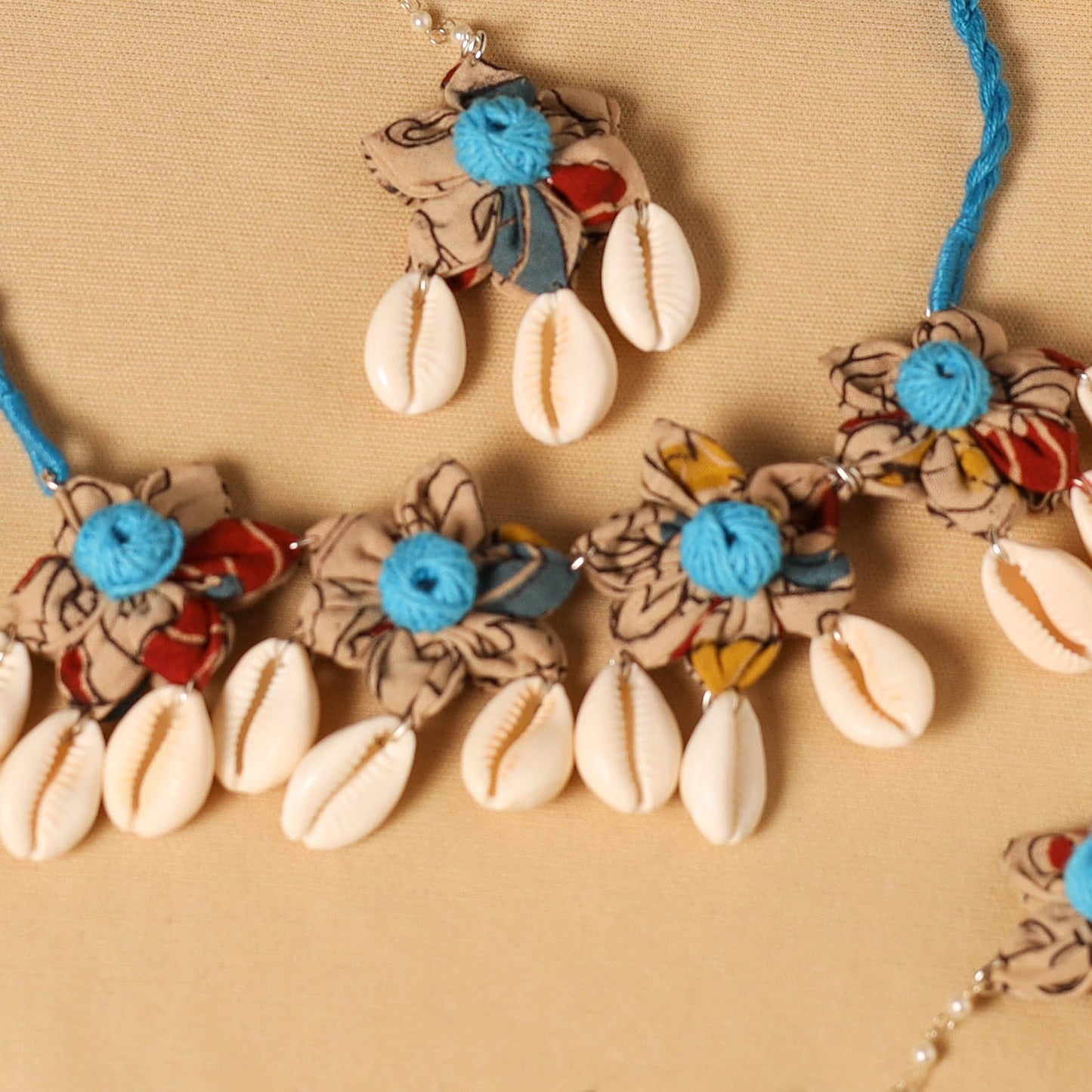 Handmade Fabart Floral Jewellery Set