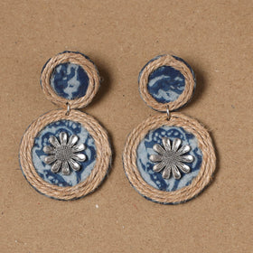 Noor jute fabart handmade earrings - handcrafted