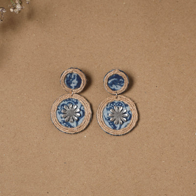 Noor jute fabart handmade earrings - handcrafted