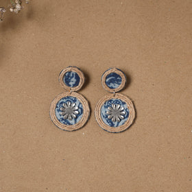 Noor jute fabart handmade earrings - handcrafted