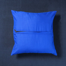  Noori Ikat Cotton With Modal Silk Block Print Cushion Cover 