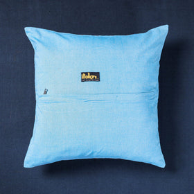  Noori Ikat Cotton With Modal Silk Block Print Cushion Cover 