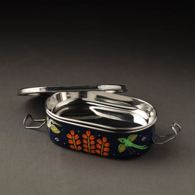  Odisha Pattachitra Handpainted Stainless Steel Capsule Lunch Box (4 x 2 in) Online at iTokri.com