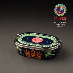  Odisha Pattachitra Handpainted Stainless Steel Capsule Lunch Box (4 x 2 in) Online at iTokri.com