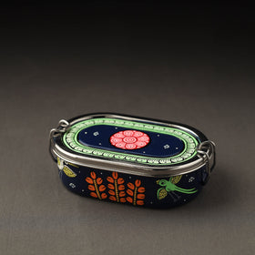  Odisha Pattachitra Handpainted Stainless Steel Capsule Lunch Box (4 x 2 in) Online at iTokri.com