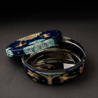  Odisha Pattachitra Handpainted Stainless Steel Casserole 