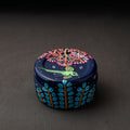 Odisha Pattachitra Blue Handpainted Stainless Steel Container 
