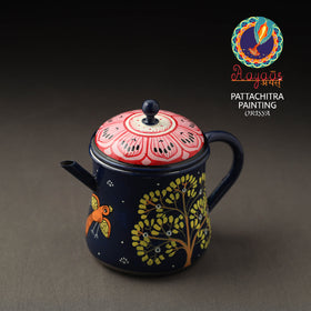  Odisha Pattachitra Handpainted Stainless Steel Tea Pot (500ml) 