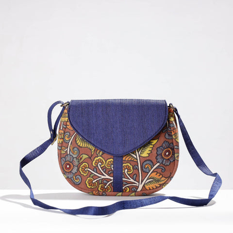 Buy Sling Bag - Handpainted Kalamkari Natural Dyed Ghicha Silk Online at iTokri.com