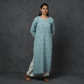 Organic Kala Cotton Handloom Mirror Work Long Kurta for Women