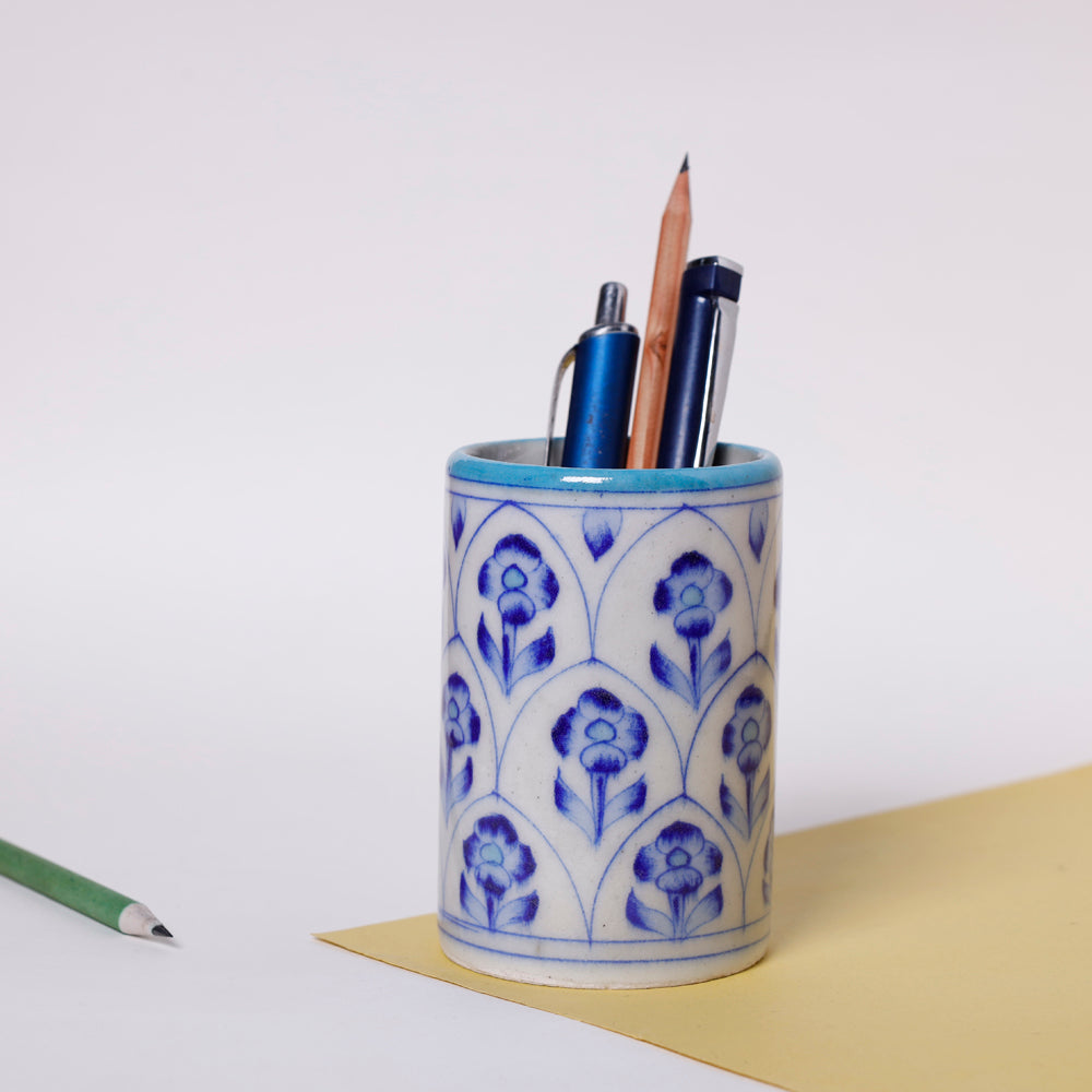 Blue Original Blue Pottery Ceramic Pen Stand