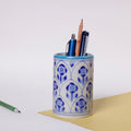  Original Blue Pottery Ceramic Pen Stand 