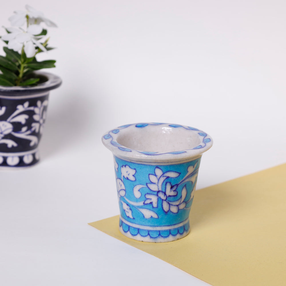  Original Blue Pottery Ceramic Planter 