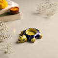  Original Blue Pottery Ceramic Tealight Candle Holder 