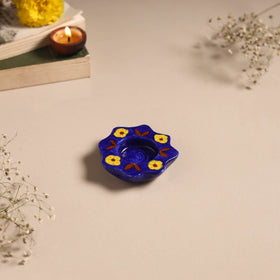 Original Blue Pottery Ceramic Tealight Candle Holder