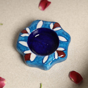  Original Blue Pottery Ceramic Tealight Candle Holder Online in India  