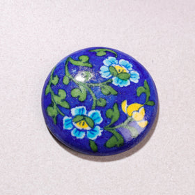 Blue Original Blue Pottery Ceramic Tile Hand Mirror