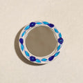 White Original Blue Pottery Ceramic Tile Hand Mirror