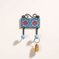  Original Blue Pottery Ceramic Tile Wall Hook Hanger 