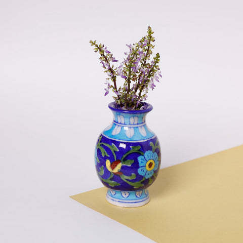  Original Blue Pottery Ceramic Vase 