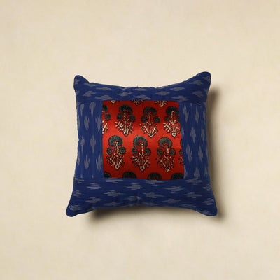 Buy Ajrakh Patch Ikat Cushion Cover