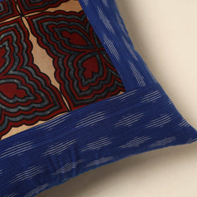 Blue - patch ikat cushion cover 14 - handcrafted