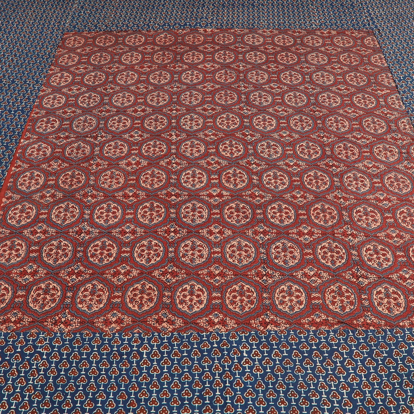 ajrakh double bed cover set