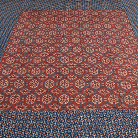 ajrakh double bed cover set