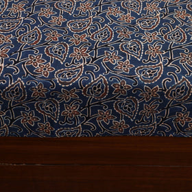 Blue - Patchwork Block Print Ajrakh Cotton Double Bed Sheet Set 05