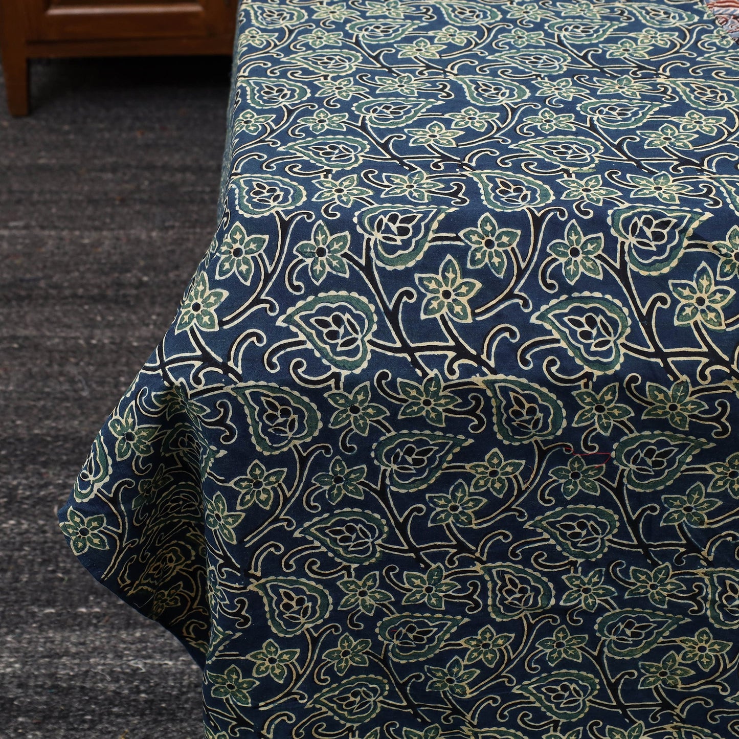 Blue - patchwork cotton double bed sheet set 03