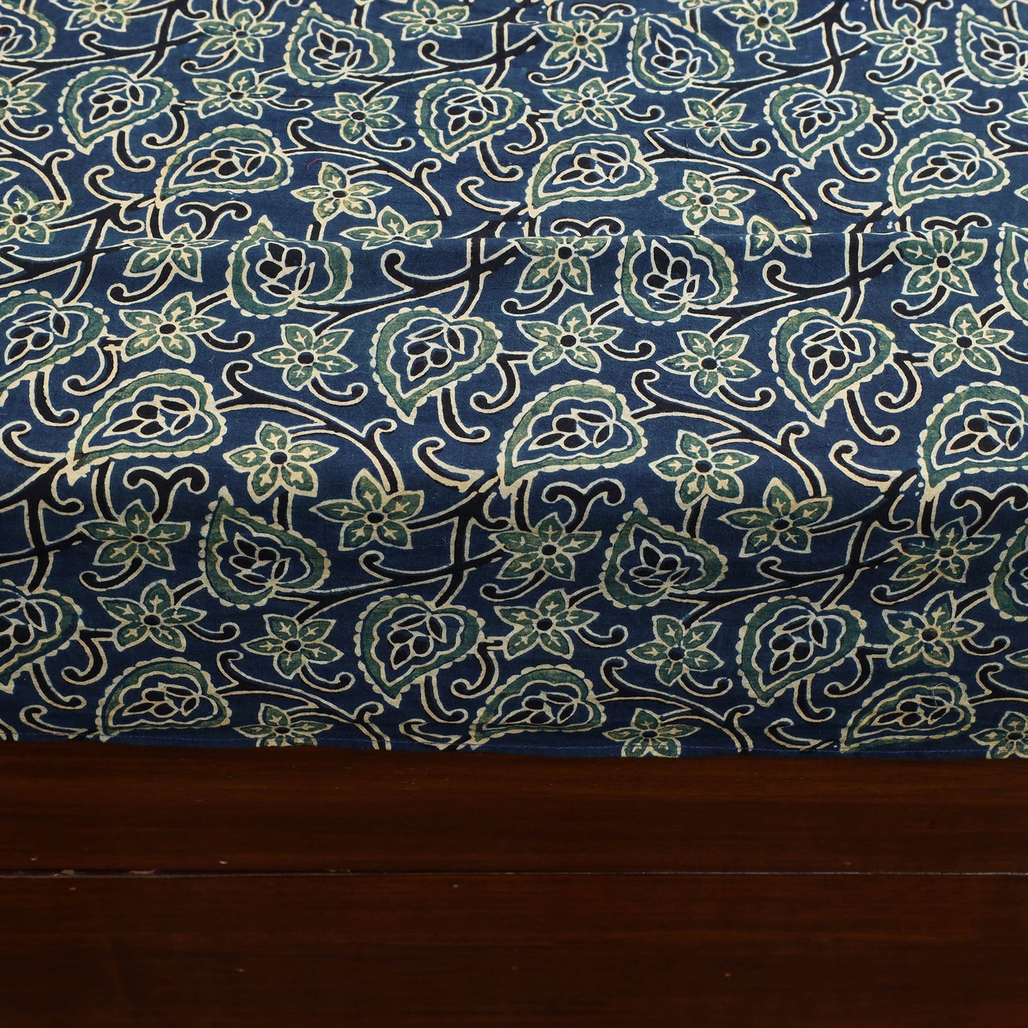 Blue - patchwork cotton double bed sheet set 03