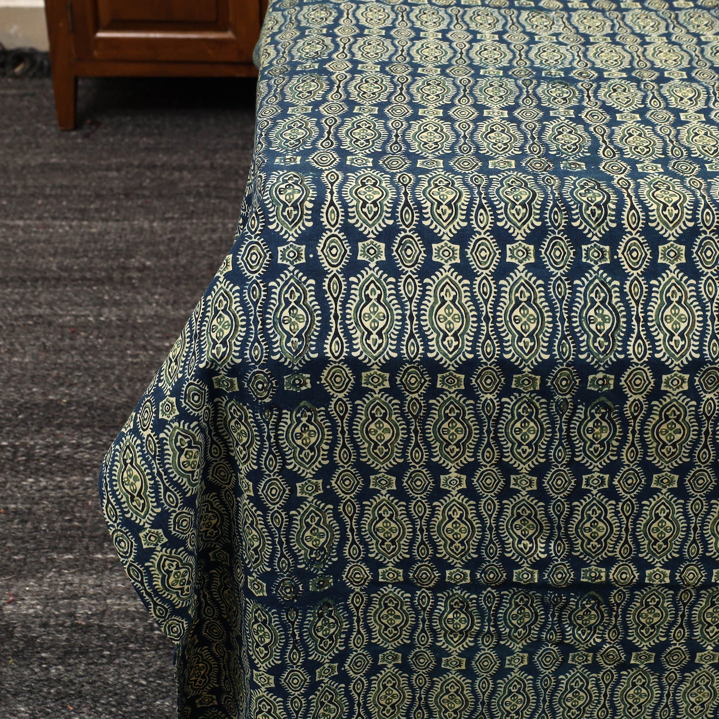 Blue - patchwork cotton double bed sheet set 06