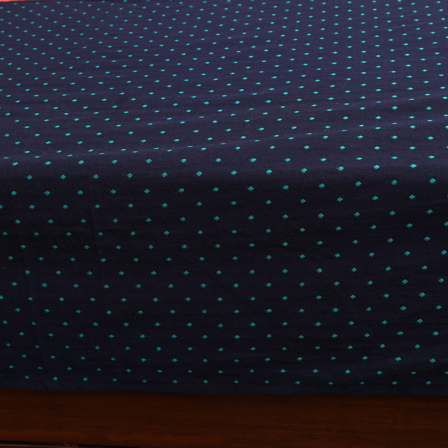 Blue - patchwork cotton double jacquard bedsheet set 14