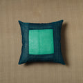 Blue - Patchwork Cotton Kanchipuram Cushion Cover (16 x 16 in) 24