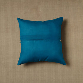 Blue - Patchwork Cotton Kanchipuram Cushion Cover (16 x 16 in) 24