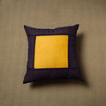 Blue - patchwork cotton kanchipuram cushion cover (16 x 16