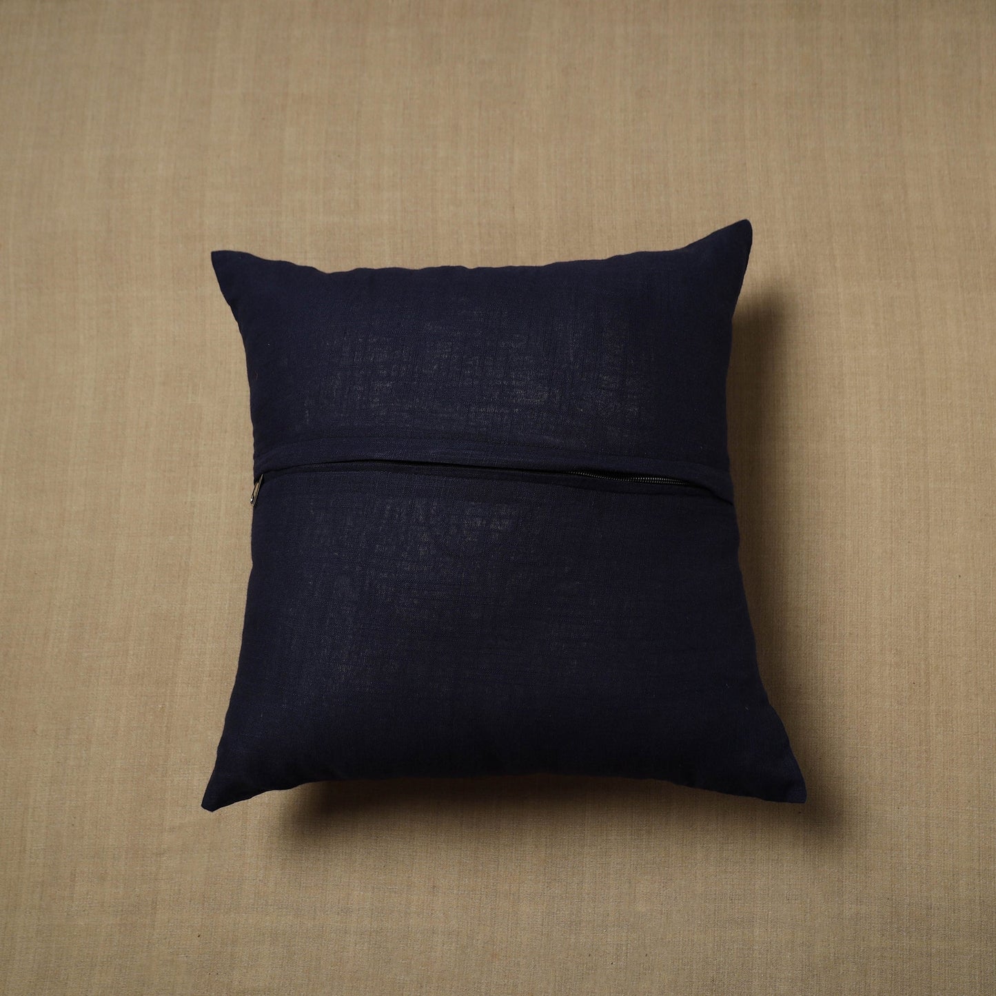 Blue - patchwork cotton kanchipuram cushion cover (16 x 16
