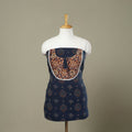 Buy Blue Ajrakh Print Patchwork Cotton Kurta Material