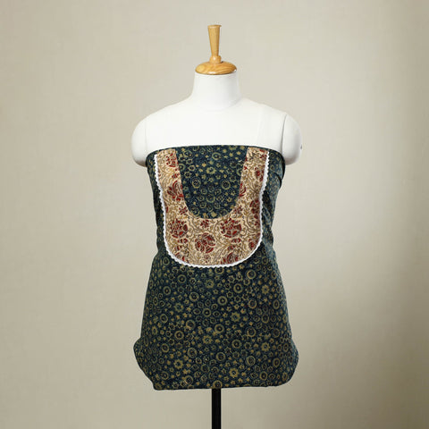 Blue - patchwork cotton unstitched kurta material (2.6m) 34