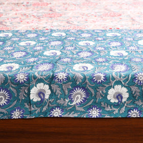 Patchwork hand double sanganeri bedsheet set (108 x 90 in)