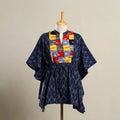 Buy Patchwork Blue Pochampally Ikat Cotton Kaftan (Short)