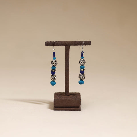 Blue - patwa thread beads earrings by kailash 29