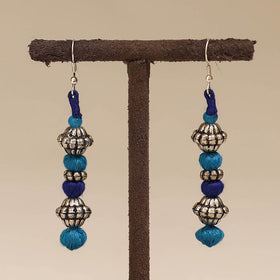 Blue - patwa thread beads earrings by kailash 42