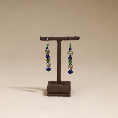 Blue - patwa thread beads earrings by kailash 46