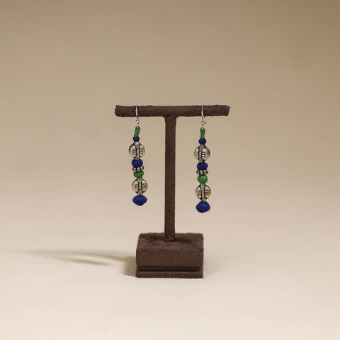 Blue - patwa thread beads earrings by kailash 46