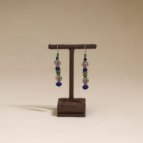 Blue - patwa thread beads earrings by kailash 46