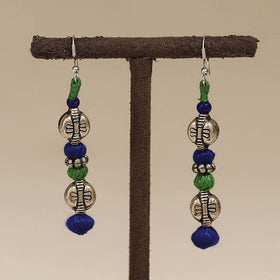 Blue - patwa thread beads earrings by kailash 46
