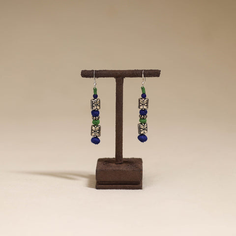 Blue - patwa thread beads earrings by kailash 52