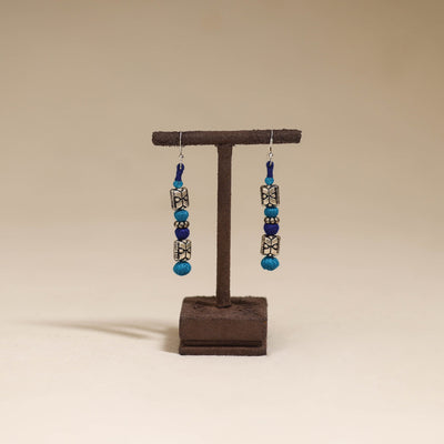 Blue - patwa thread beads earrings by kailash 54